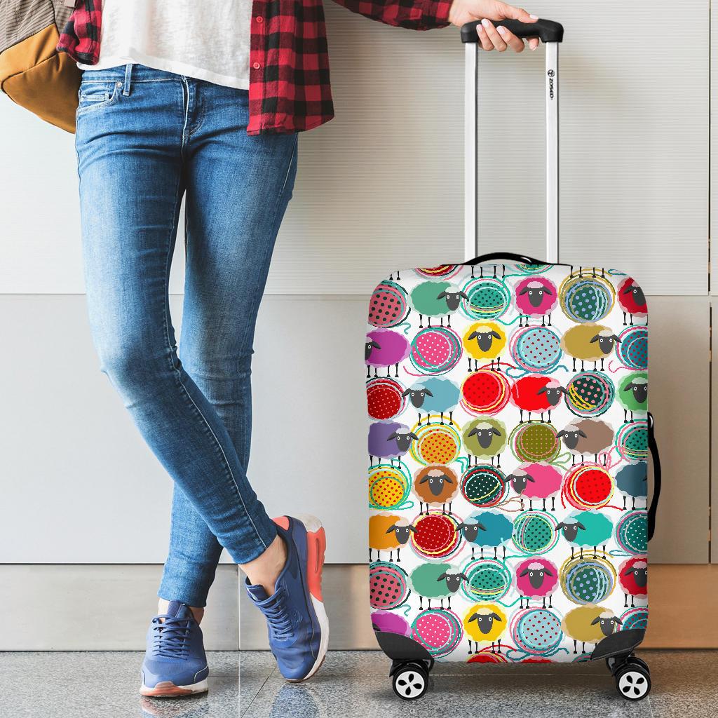 Colorful Sheep Pattern Cabin Suitcases Luggages