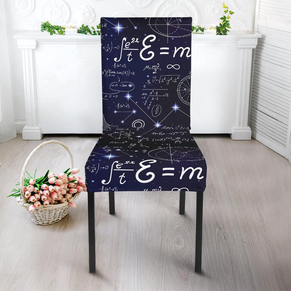 Math Pattern Print Design 02 Dining Chair Slipcover