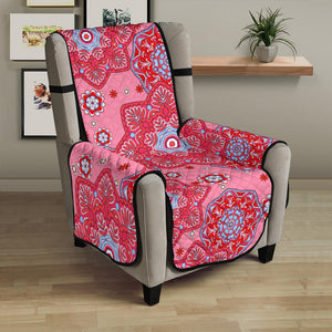 Indian Pink Pattern Chair Cover Protector