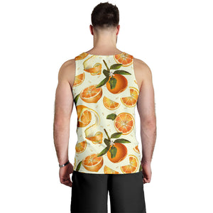 Orange Pattern Men Tank Top