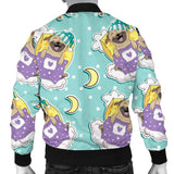 Pug Sweet Dream Pattern Men Bomber Jacket