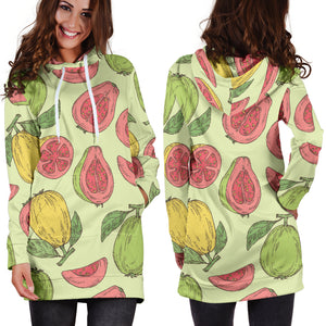 Guava Pattern Background Women Hoodie Dress