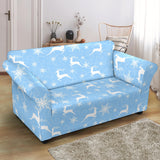 Snowflake Deer Pattern Loveseat Couch Slipcover