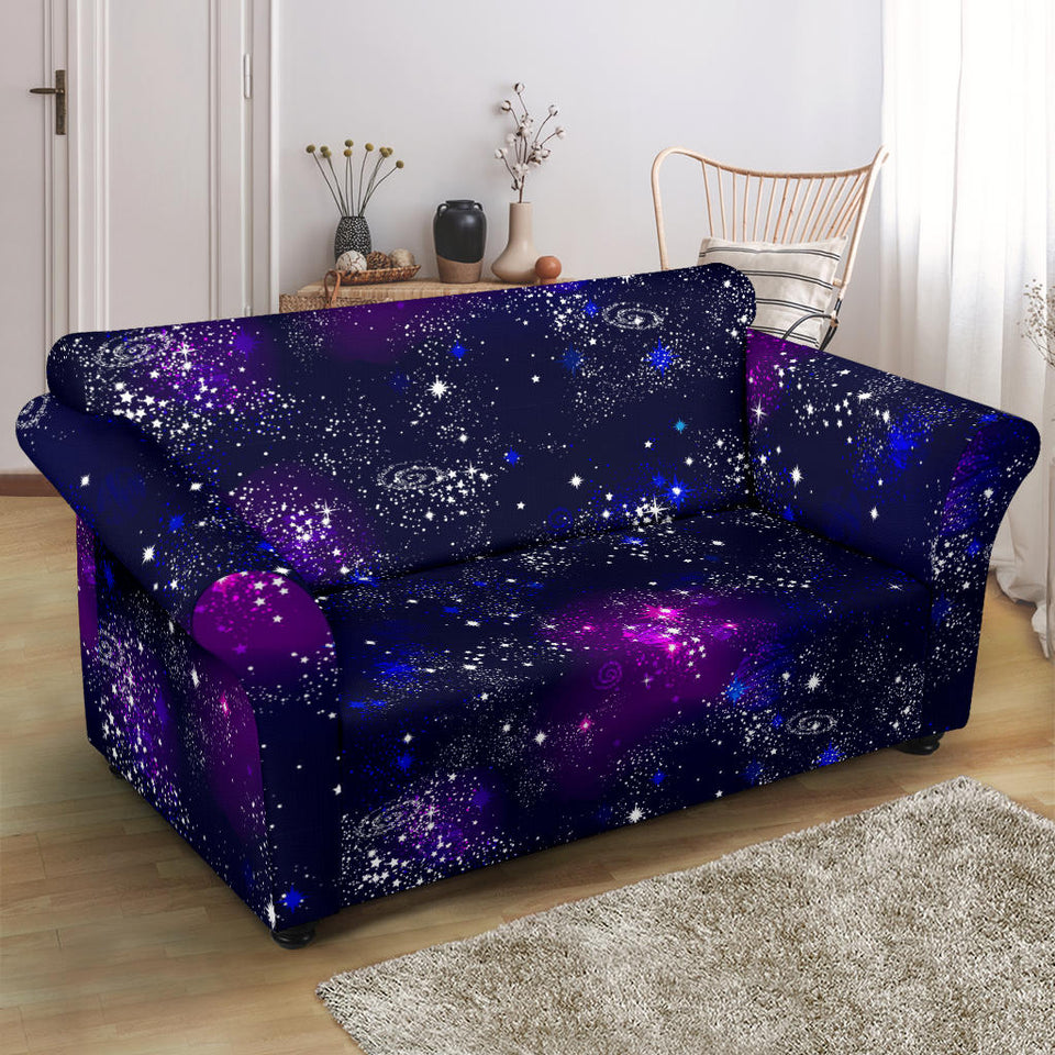 Space Galaxy Pattern Loveseat Couch Slipcover