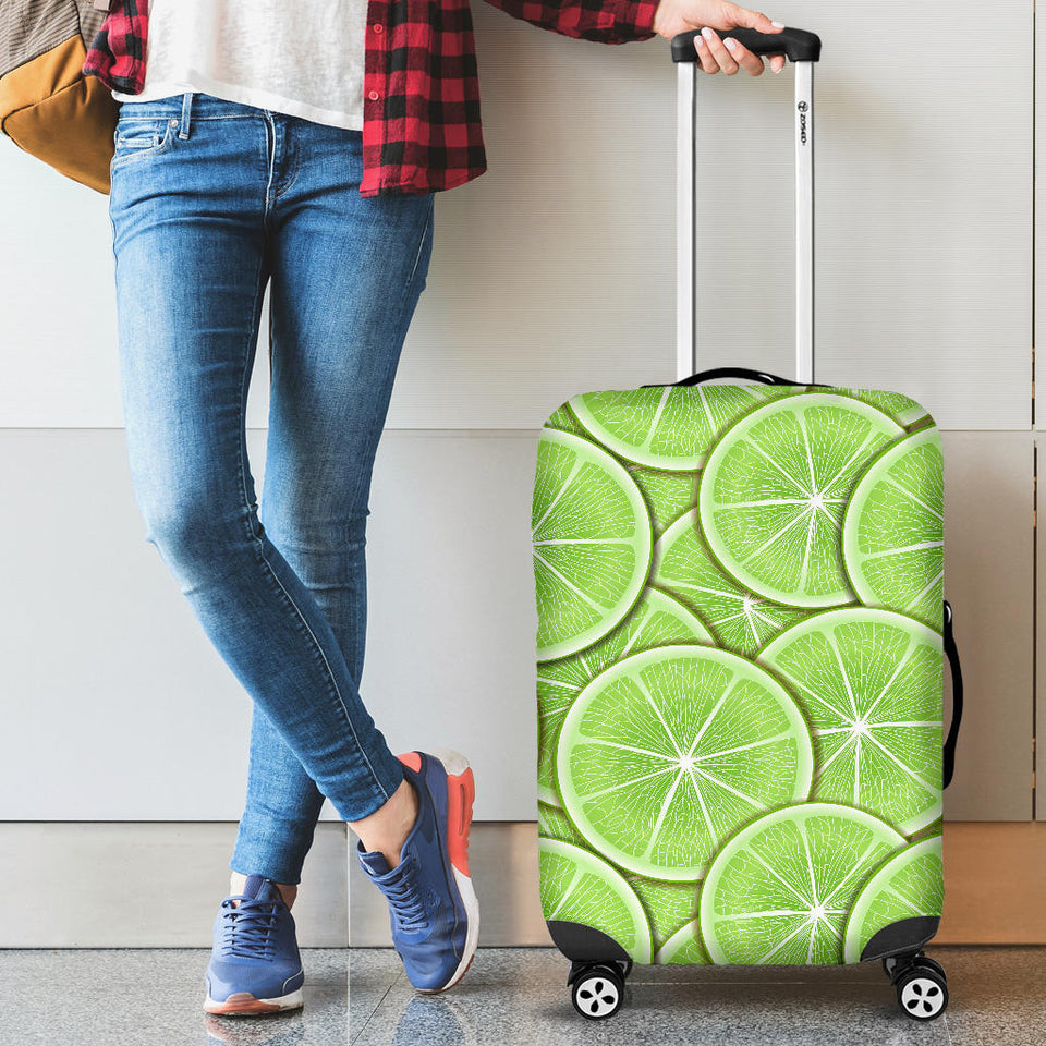 Sliced Lime Pattern Luggage Covers