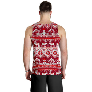 Snowman Sweater Printed Pattern Men Tank Top