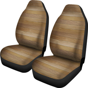 Wood Printed Pattern Print Design 02 Universal Fit Car Seat Covers