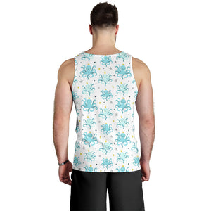 Octopus Blue Pattern Men Tank Top