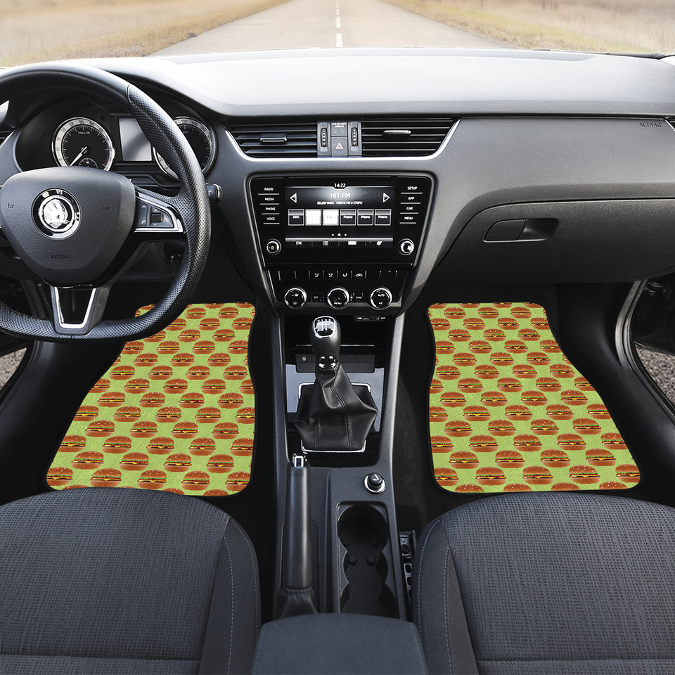 Hamburger Pattern Print Design 02 Front Car Mats