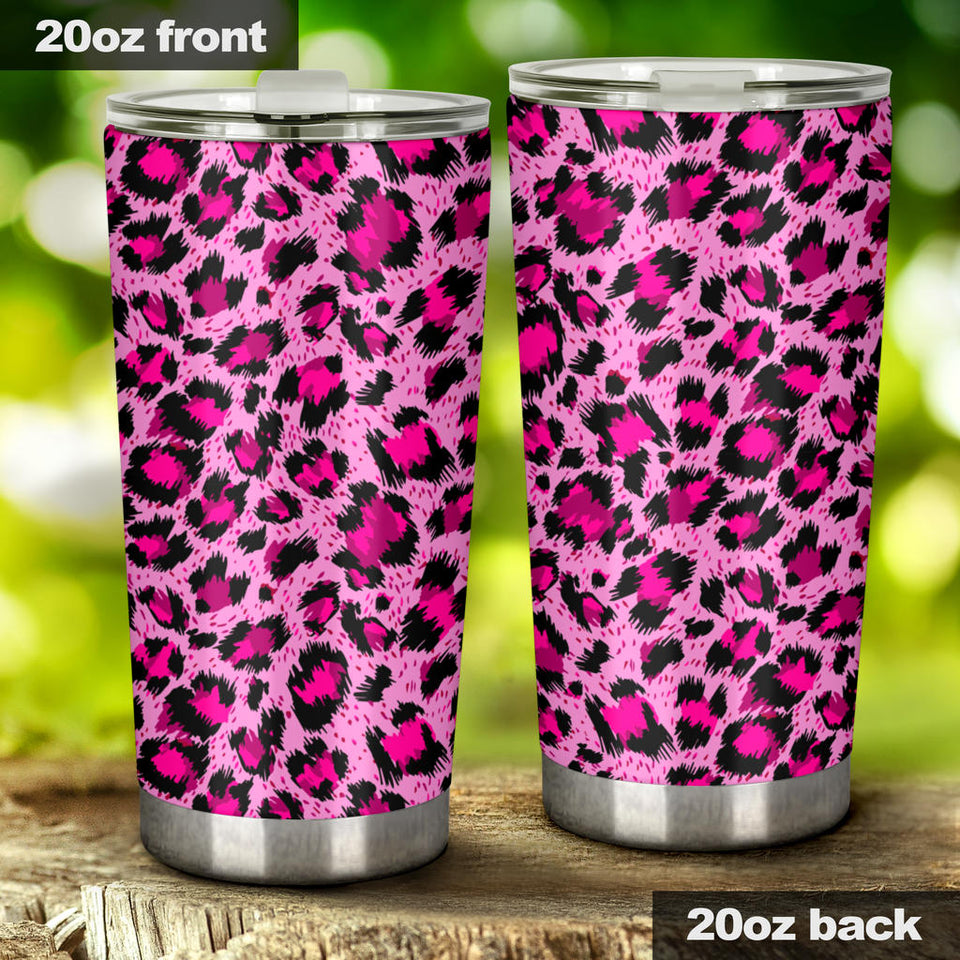 Pink Leopard Skin texture Pattern Tumbler