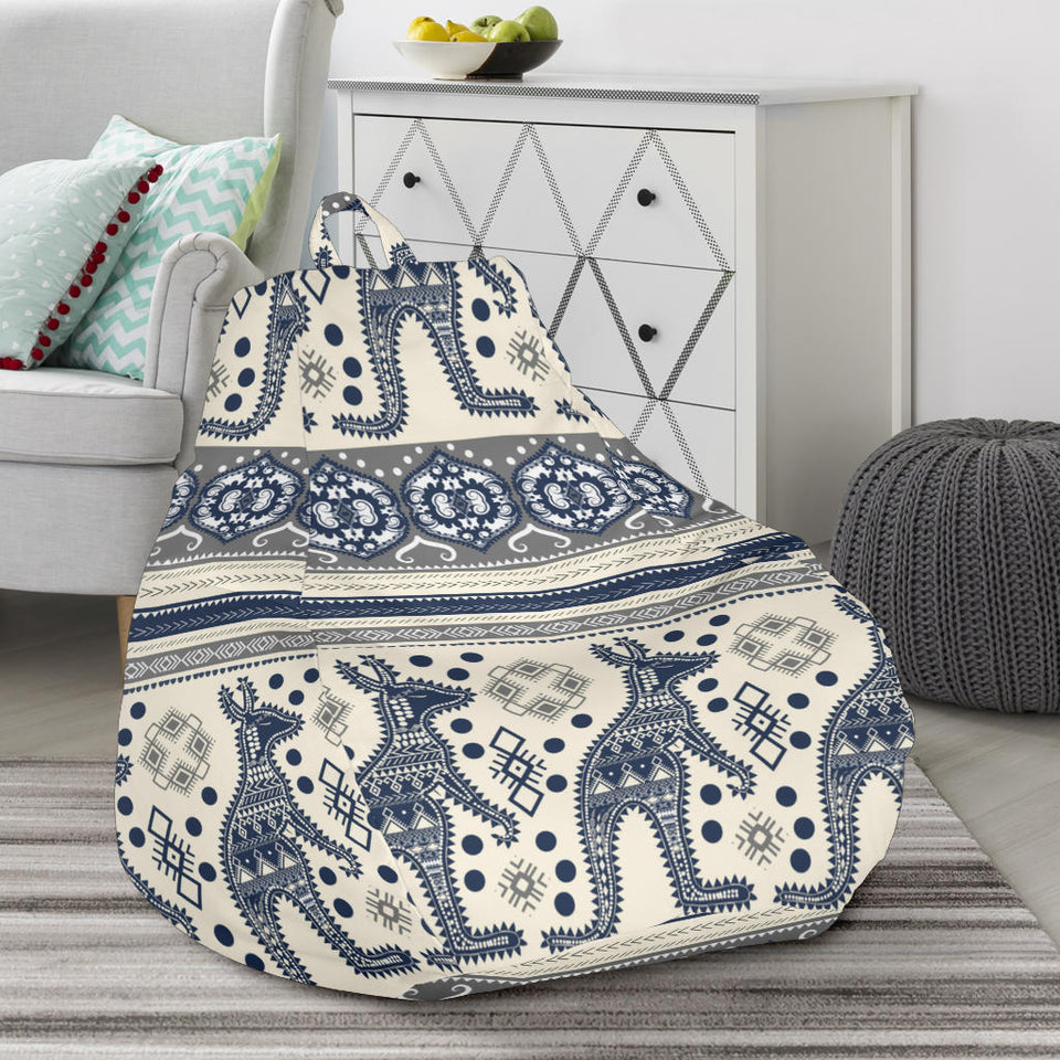 Kangaroo Aboriginal Pattern Ethnic Motifs Bean Bag Cover