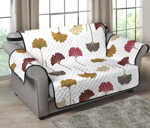 Autamn Ginkgo Leaves Pattern Loveseat Couch Cover Protector