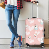 Hamster in Cup Heart Pattern Luggage Covers