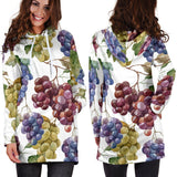 Grape Pattern Women Hoodie Dress