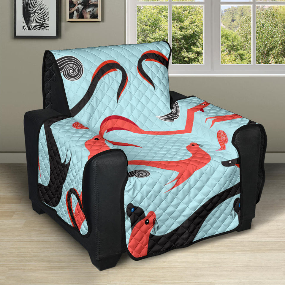 Sea Lion Pattern Theme Recliner Cover Protector