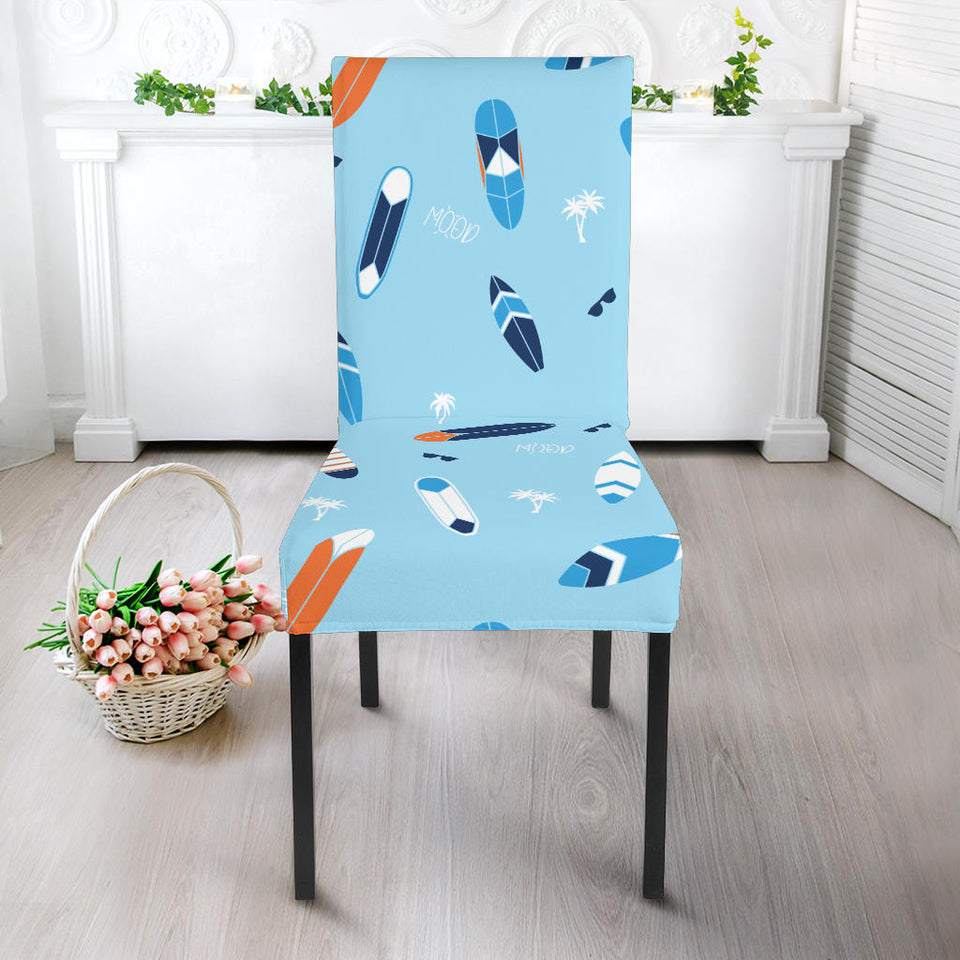 Surfboard Pattern Print Design 05 Dining Chair Slipcover