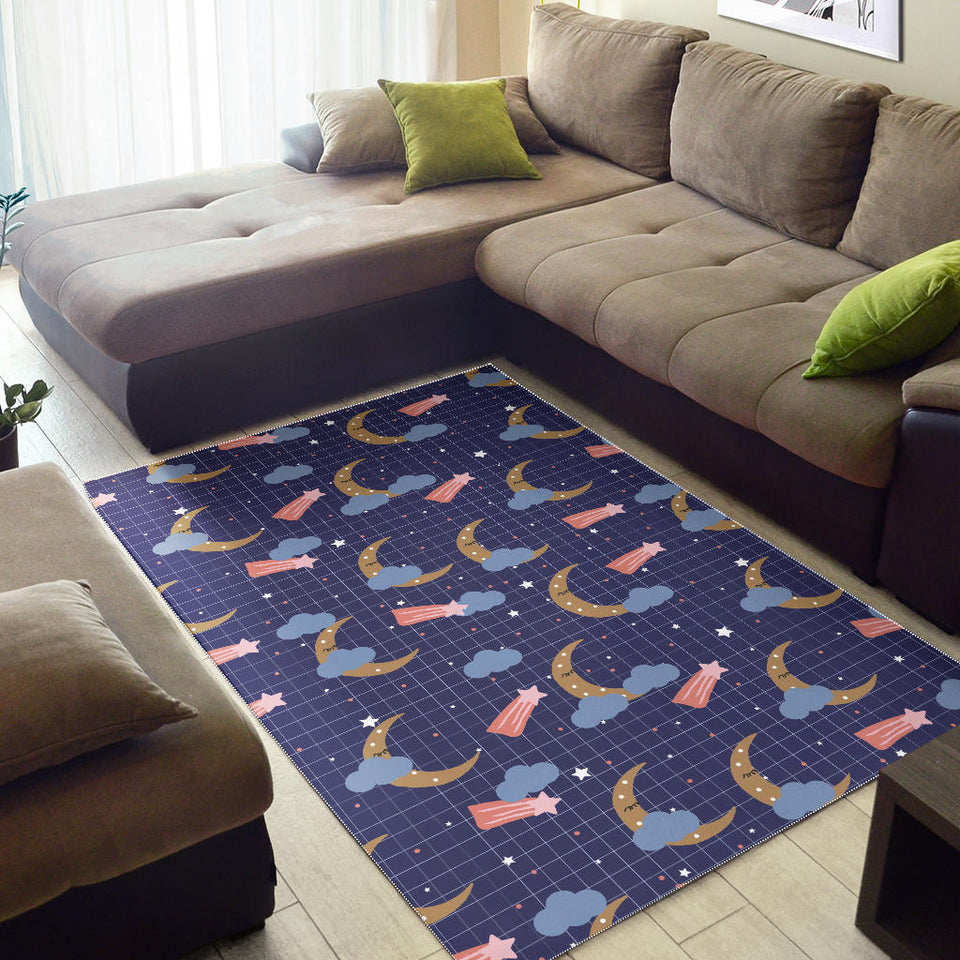Moon Star Could Pattern Area Rug