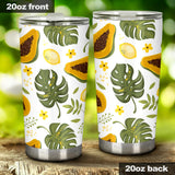 Papaya Leaves Flower Pattern Tumbler