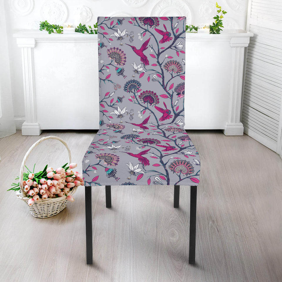 Hummingbird Pattern Print Design 04 Dining Chair Slipcover