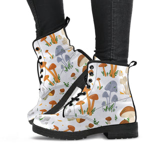 Mushroom Pattern Theme Leather Boots