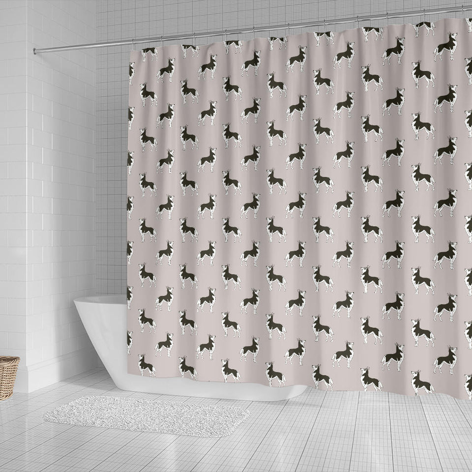 Siberian Husky Pattern Background Shower Curtain Fulfilled In US