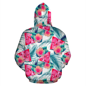 Watermelon Flower Pattern Men Women Pullover Hoodie