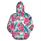Watermelon Flower Pattern Men Women Pullover Hoodie