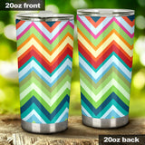 Rainbow Zigzag Chavron Pattern Tumbler