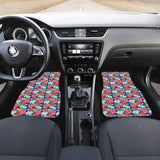 Hibiscus Pattern Print Design 05 Front Car Mats