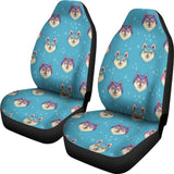 Siberian Husky Head Pattern Universal Fit Car Seat Covers