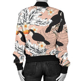 Toucan Theme Pattern Women Bomber Jacket