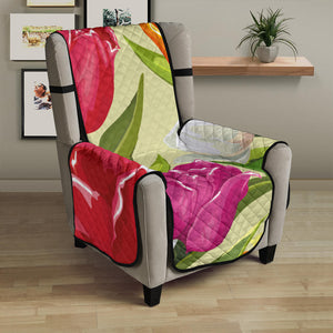 Colorful Tulip Pattern Chair Cover Protector