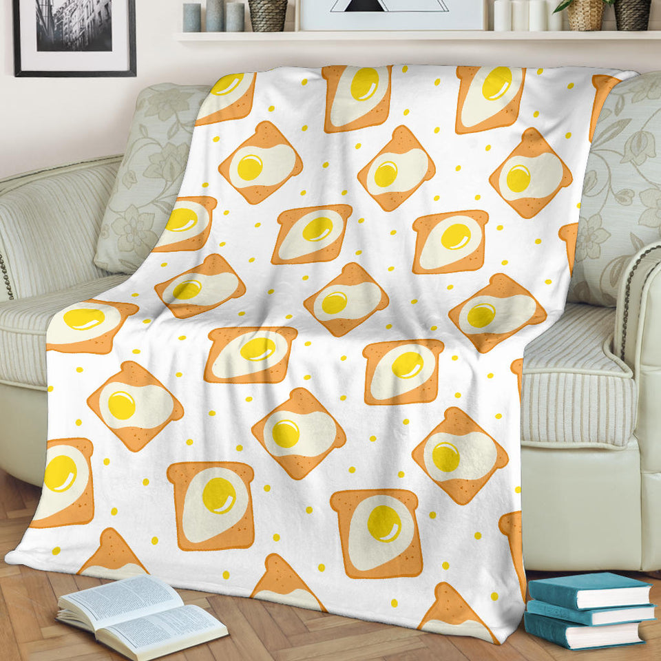 Bread Toast Pattern Print Design 02 Premium Blanket