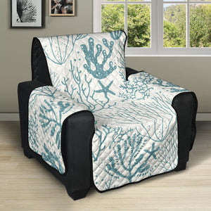 Coral Reef Pattern Print Design 02 Recliner Cover Protector