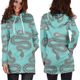 Snake Tribal Pattern Women Hoodie Dress