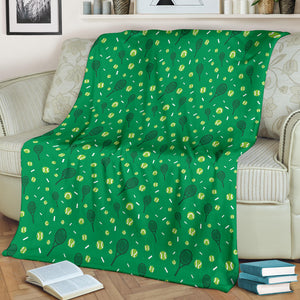 Tennis Pattern Print Design 03 Premium Blanket