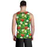 Strawberry Leaves Pattern Men Tank Top