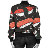 Sushi Theme Pattern Women Bomber Jacket