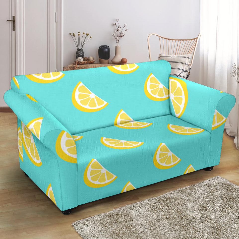 Lemon Theme Pattern Loveseat Couch Slipcover