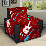 Electical Guitar Red Pattern Recliner Cover Protector