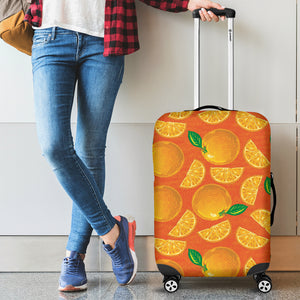 Orange Pattern background Luggage Covers