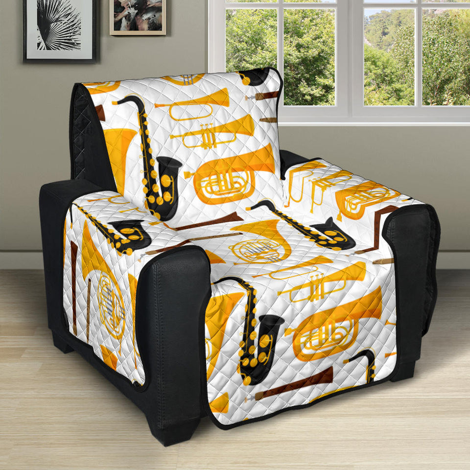 Saxophone Theme Pattern Recliner Cover Protector