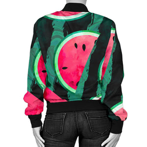 Watermelon Pattern Women Bomber Jacket