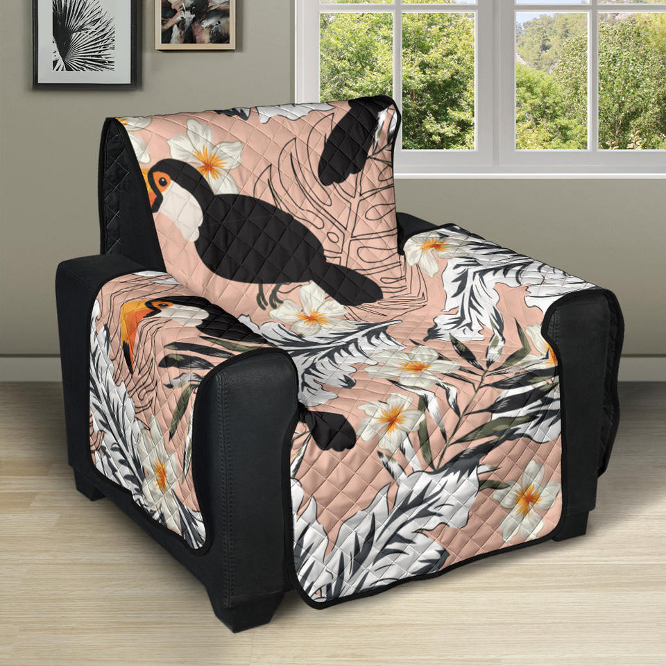 Toucan Theme Pattern Recliner Cover Protector