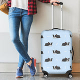 Sleep Boston Terrier Bone Pattern Luggage Covers