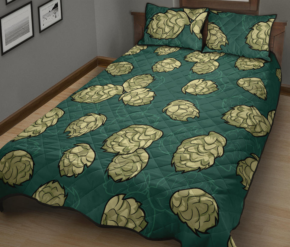 Hop Pattern Background Quilt Bed Set