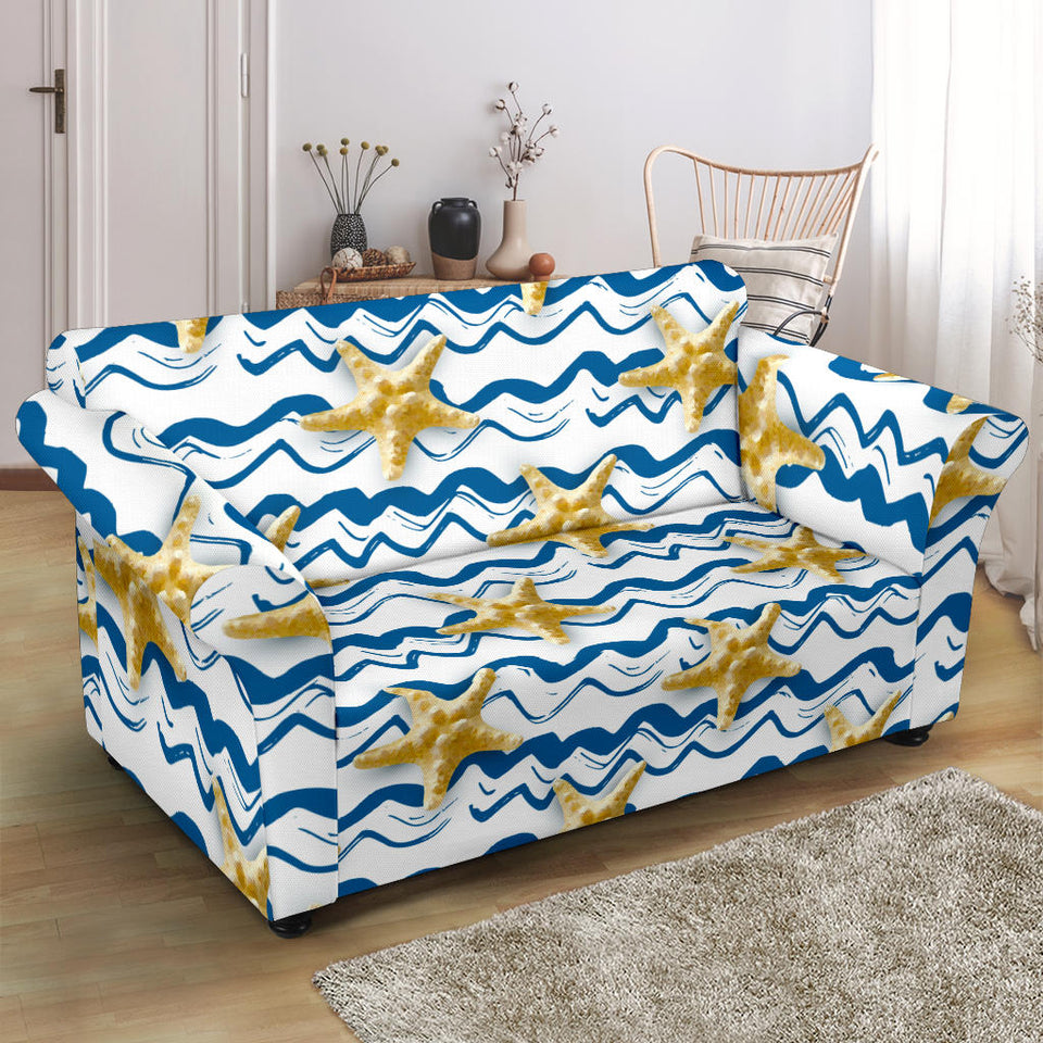 Starfish Pattern Loveseat Couch Slipcover