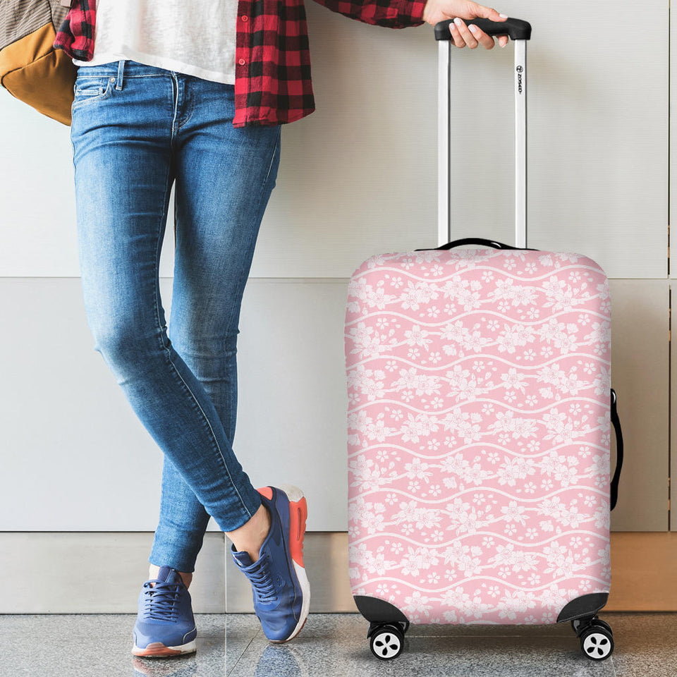 Sakura Pink Pattern Luggage Covers