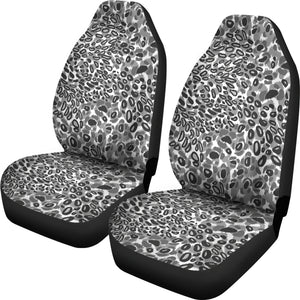 Gray Leopard Texture Pattern Universal Fit Car Seat Covers