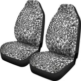 Gray Leopard Texture Pattern Universal Fit Car Seat Covers